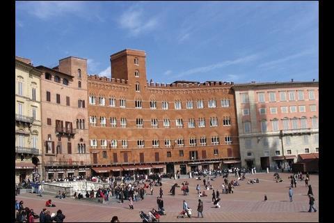 Attracting: One of Europe's greatest medieval squares, the Piazza del Campo was paved in 1349.